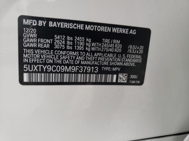 5UXTY9C09M9F37913 - 2021 BMW X3 XDRIVEM40I WHITE photo 13