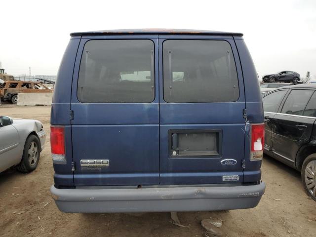 1FBNE31L56HA96546 - 2006 FORD ECONOLINE E350 SUPER DUTY WAGON BLUE photo 6