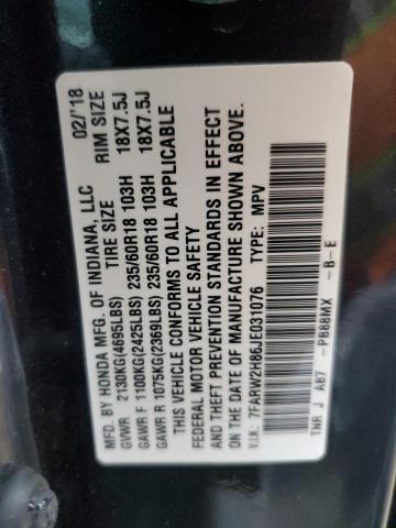 7FARW2H86JE031076 - 2018 HONDA CR-V EXL GRAY photo 14