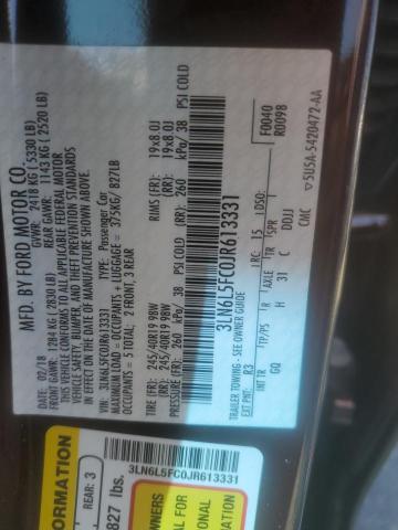 3LN6L5FC0JR613331 - 2018 LINCOLN MKZ RESERVE ბურგუნდია ფოტო 12