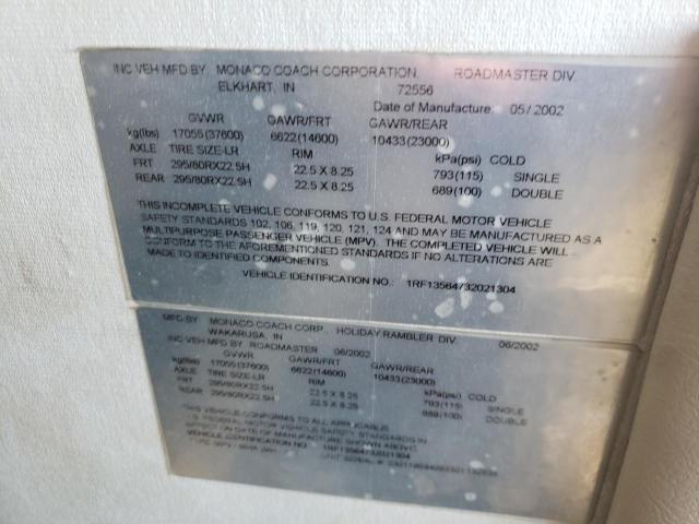 1RF13564732021304 - 2003 ROADMASTER RAIL MONOCOQUE ყავისფერი ფოტო 10