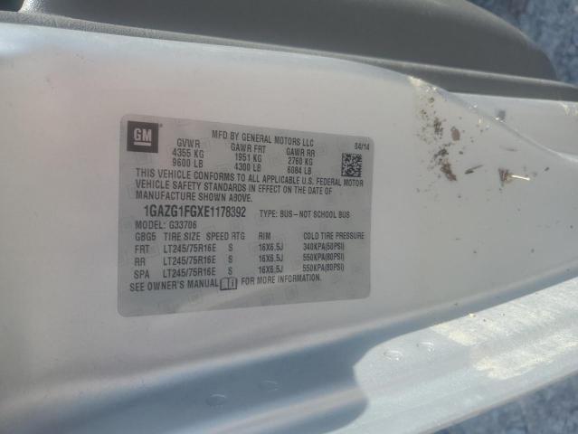 1GAZG1FGXE1178392 - 2014 CHEVROLET EXPRESS G3 LT GRAY photo 13