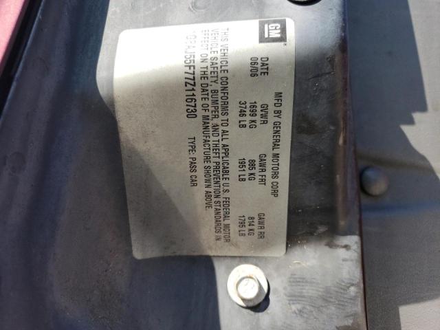 1G8AJ55F77Z116730 - 2007 SATURN ION LEVEL 2 栗色 照片 12