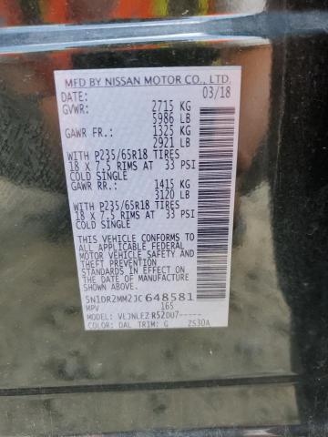 5N1DR2MM2JC648581 - 2018 NISSAN PATHFINDER S Yaşıl foto 14