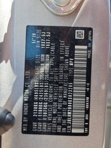 JHLRW2H80KX023285 - 2019 HONDA CR-V EXL ვერცხლისფერი ფოტო 14