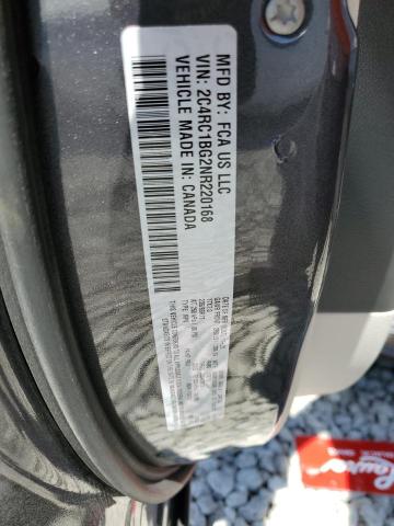 2C4RC1BG2NR220168 - 2022 CHRYSLER PACIFICA TOURING L CHARCOAL photo 13