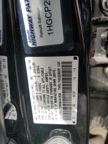 1HGCP268X9A141930 - 2009 HONDA ACCORD EXL BLACK photo 12