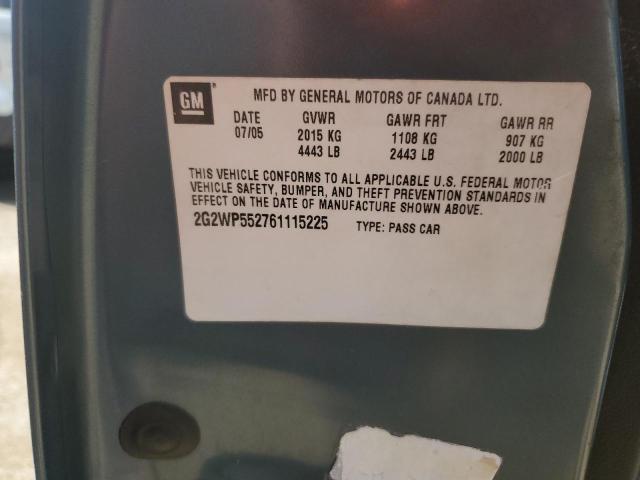 2G2WP552761115225 - 2006 PONTIAC GRAND PRIX 蓝色 照片 13