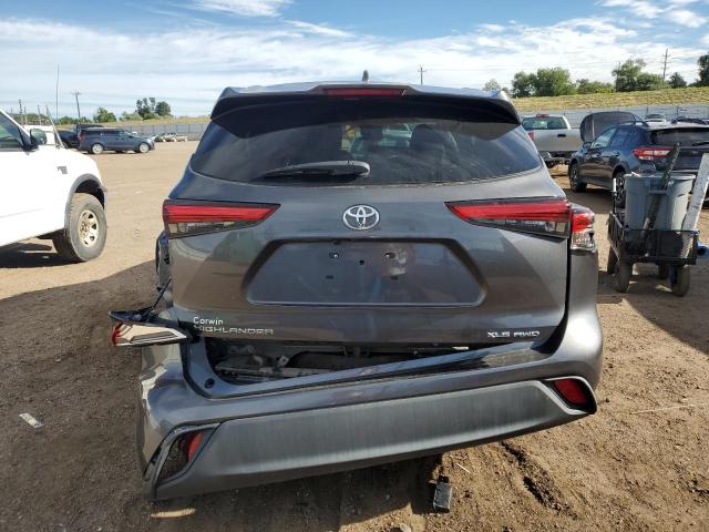 5TDGZRBH4LS011175 - 2020 TOYOTA HIGHLANDER XLE GRAY photo 6