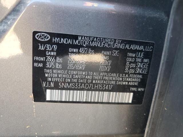 5NMS33AD7LH153417 - 2020 HYUNDAI SANTA FE SEL Boz foto 14