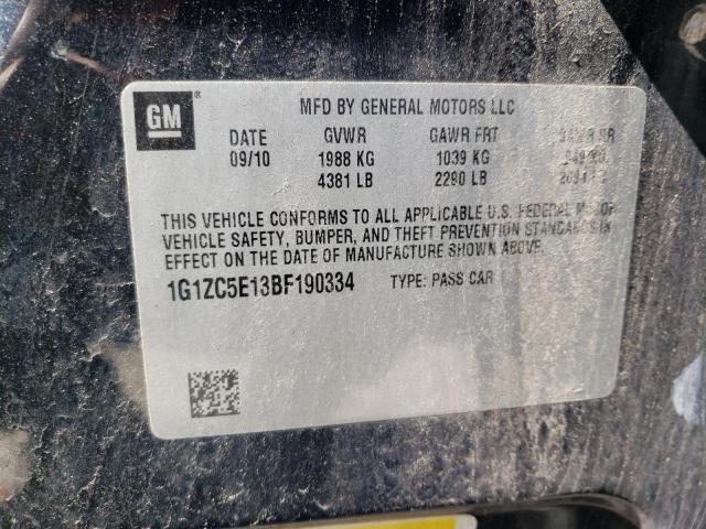 1G1ZC5E13BF190334 - 2011 CHEVROLET MALIBU 1LT 黑色 照片 12