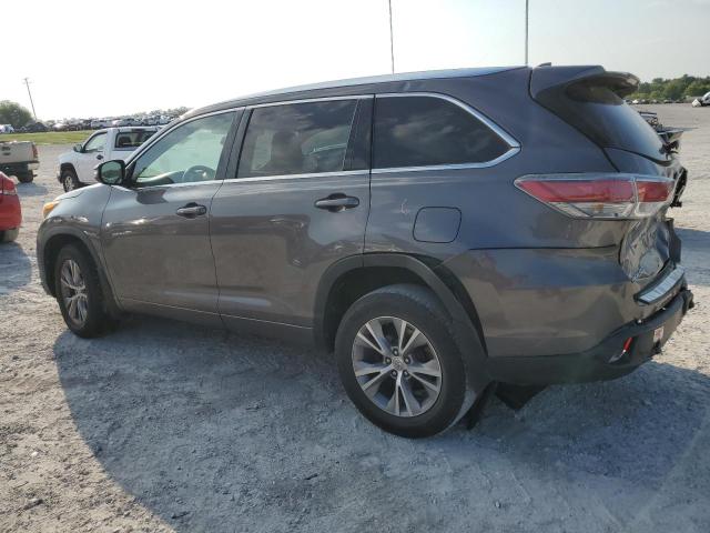 5TDKKRFH1FS065465 - 2015 TOYOTA HIGHLANDER XLE GRAY photo 2