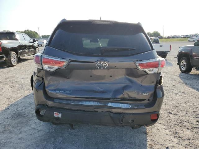 5TDKKRFH1FS065465 - 2015 TOYOTA HIGHLANDER XLE GRAY photo 6