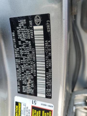 4T1B11HK7JU653853 - 2018 TOYOTA CAMRY L SILVER photo 12