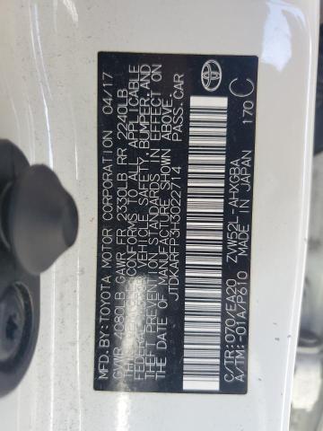 JTDKARFP3H3022714 - 2017 TOYOTA PRIUS PRIM WHITE photo 12