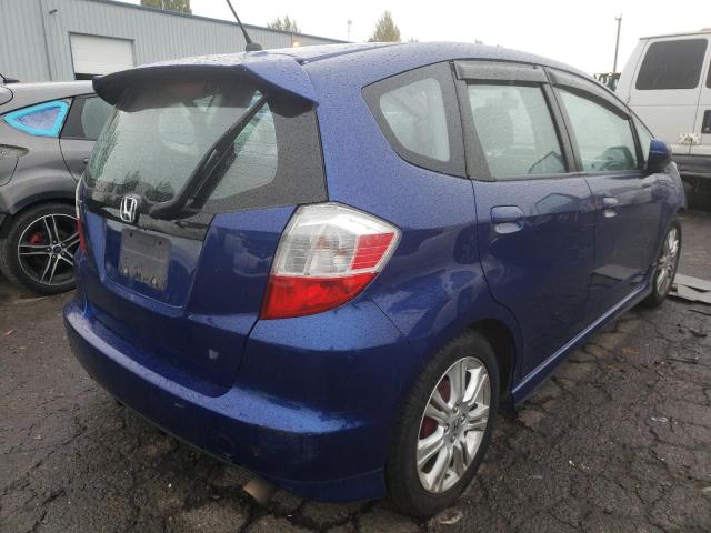 JHMGE88489S026416 - 2009 HONDA FIT SPORT BLUE photo 4