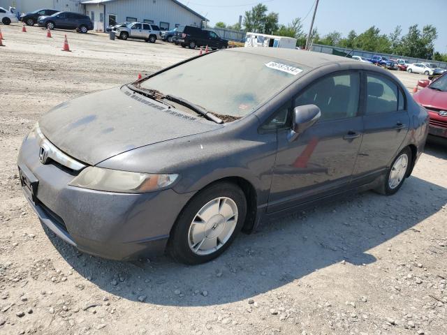 JHMFA36257S012854 - 2007 HONDA CIVIC HYBRID BLUE photo 1