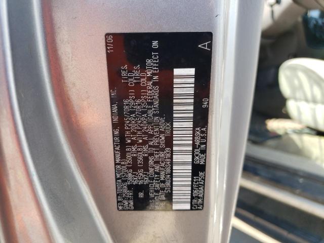 5TBRU34186S481839 - 2006 TOYOTA TUNDRA ACCESS CAB SR5 SILVER photo 12