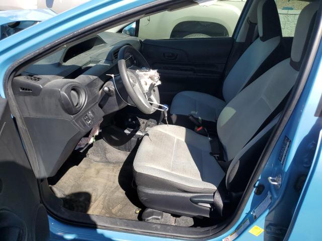 JTDKDTB33G1120353 - 2016 TOYOTA PRIUS C BLUE photo 7