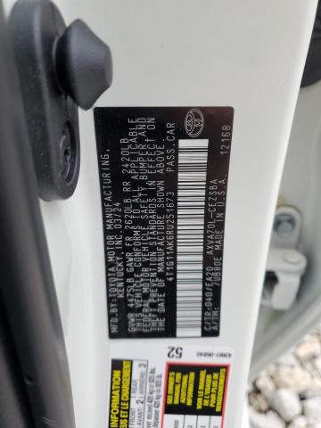 4T1G11AK6RU251673 - 2024 TOYOTA CAMRY SE NIGHT SHADE WHITE photo 12