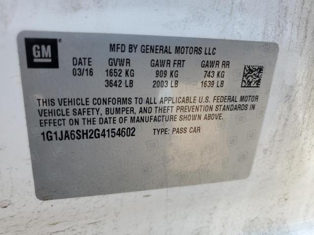 1G1JA6SH2G4154602 - 2016 CHEVROLET SONIC LS 白色 照片 13