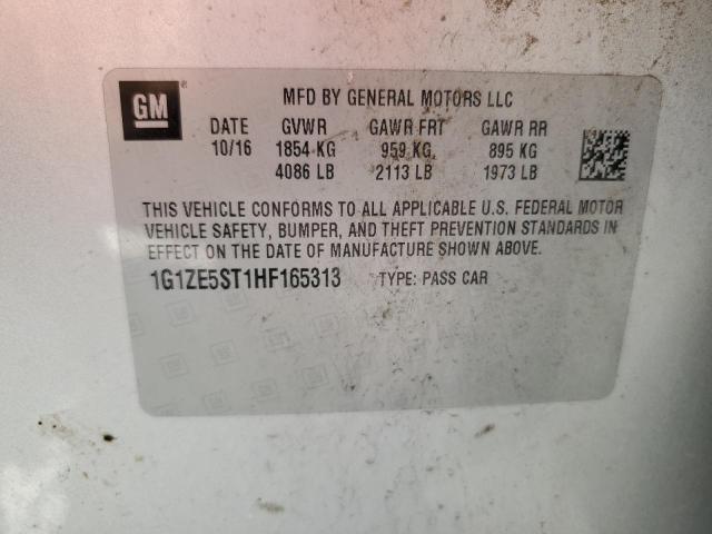 1G1ZE5ST1HF165313 - 2017 CHEVROLET MALIBU LT SILVER photo 13