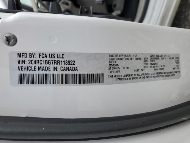 2C4RC1BG7RR118922 - 2024 CHRYSLER PACIFICA TOURING L Ağ foto 14