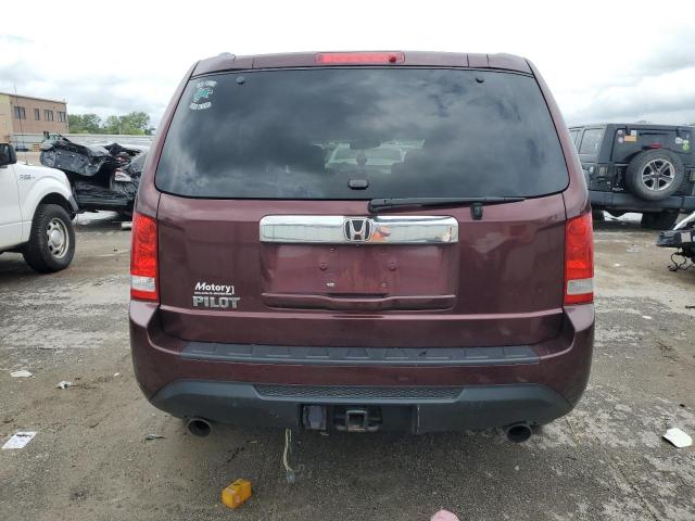 5FNYF3H5XCB013881 - 2012 HONDA PILOT EXL მუქწითელი ფოტო 6