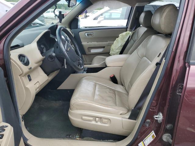 5FNYF3H5XCB013881 - 2012 HONDA PILOT EXL მუქწითელი ფოტო 7