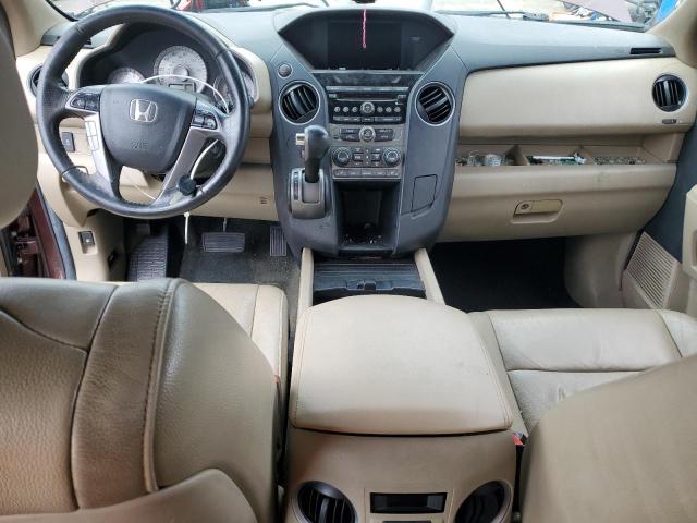 5FNYF3H5XCB013881 - 2012 HONDA PILOT EXL მუქწითელი ფოტო 8