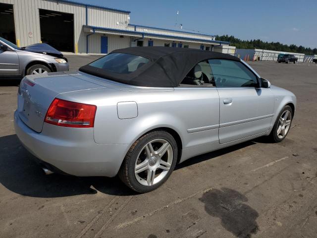 WAUDF48H77K020274 - 2007 AUDI A4 2.0T CABRIOLET QUATTRO SILVER photo 3