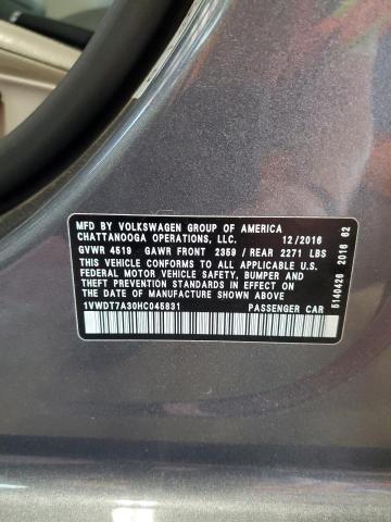 1VWDT7A30HC045831 - 2017 VOLKSWAGEN PASSAT R-LINE Gümüş foto 12