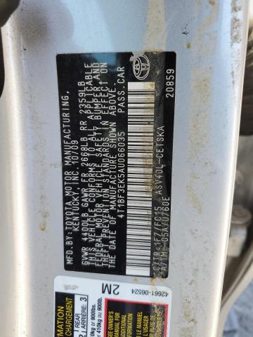 4T1BF3EK5AU066035 - 2010 TOYOTA CAMRY BASE Gümüş foto 13