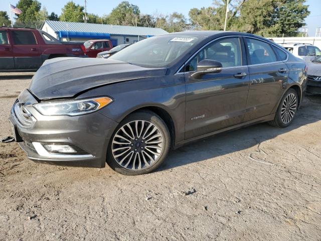 3FA6P0RU6HR368518 - 2017 FORD FUSION TITANIUM HEV GRAY photo 1