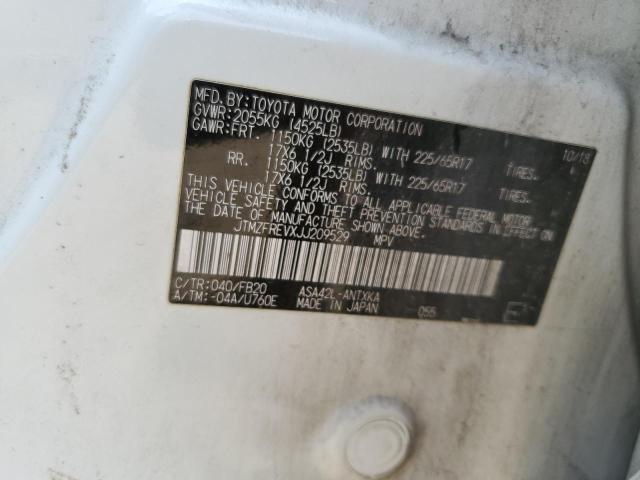 JTMZFREVXJJ209529 - 2018 TOYOTA RAV4 LE Blanc photo 13