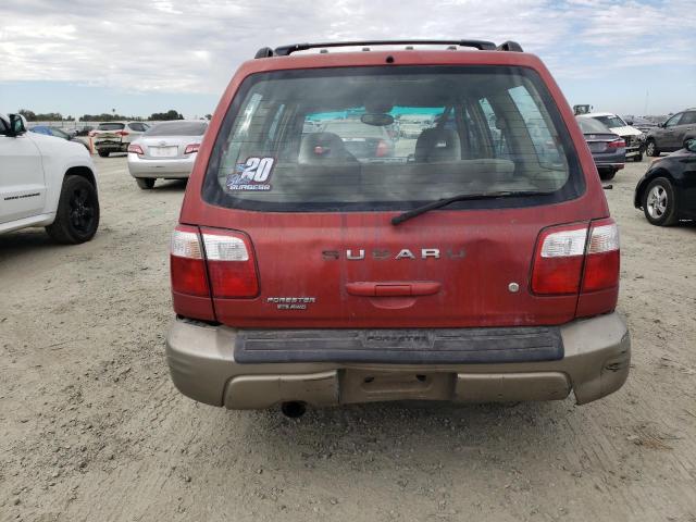 JF1SF65501H735374 - 2001 SUBARU FORESTER S RED photo 6