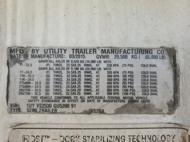 1UYVS2530GU539091 - 2016 UTILITY VS2RA WHITE photo 10