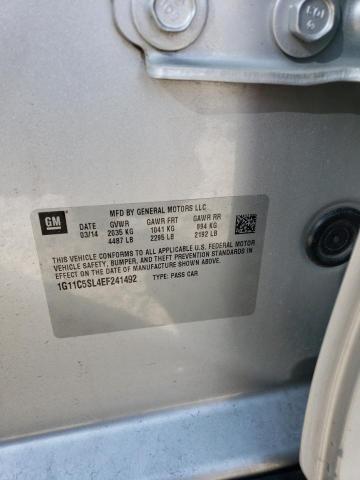 1G11C5SL4EF241492 - 2014 CHEVROLET MALIBU 1LT SILVER photo 12