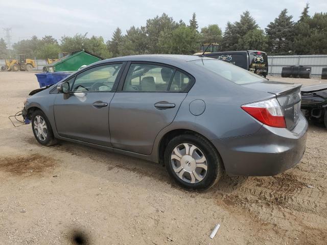 JHMFB4F26CS010124 - 2012 HONDA CIVIC HYBRID GRAY photo 2