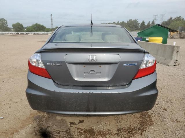 JHMFB4F26CS010124 - 2012 HONDA CIVIC HYBRID GRAY photo 6