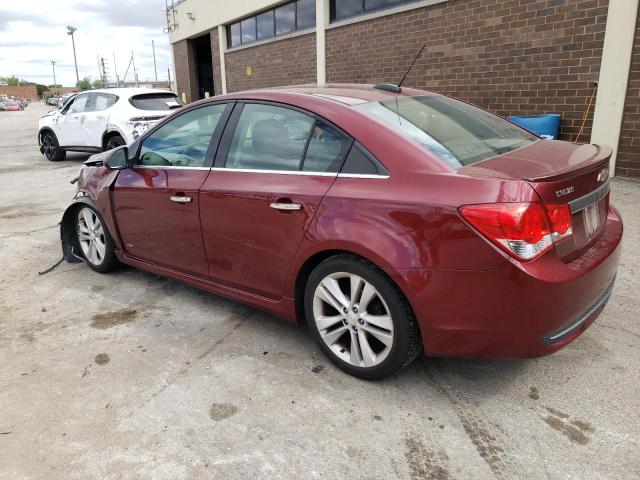 1G1PG5SBXF7185768 - 2015 CHEVROLET CRUZE LTZ BURGUNDY photo 2