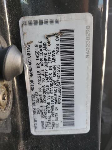 5Y2SL62854Z404533 - 2004 PONTIAC VIBE BLACK photo 12