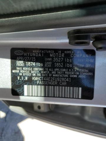 KMHCT4AE2FU928041 - 2015 HYUNDAI ACCENT GLS SILVER photo 12