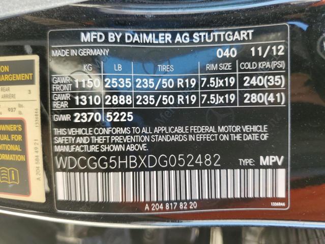 WDCGG5HBXDG052482 - 2013 MERCEDES-BENZ GLK 350 BLACK photo 14