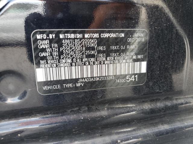 JA4AD3A39KZ033283 - 2019 MITSUBISHI OUTLANDER SE BLACK photo 13