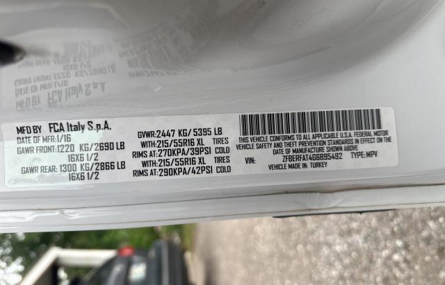 ZFBERFAT4G6B95492 - 2016 RAM PROMASTER 白色 照片 10