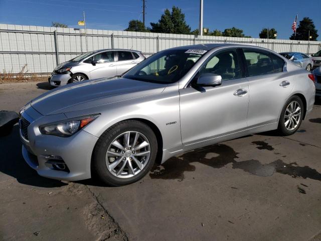 JN1AV7AP0EM690510 - 2014 INFINITI Q50 HYBRID PREMIUM SILVER photo 1