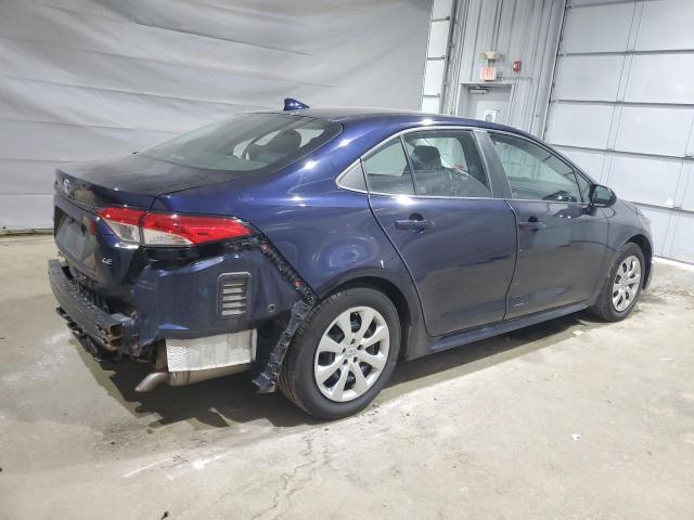5YFEPMAE3MP163420 - 2021 TOYOTA COROLLA LE BLUE photo 3