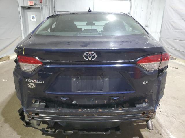 5YFEPMAE3MP163420 - 2021 TOYOTA COROLLA LE BLUE photo 6