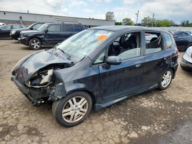 JHMGD38617S021837 - 2007 HONDA FIT S BLACK photo 1